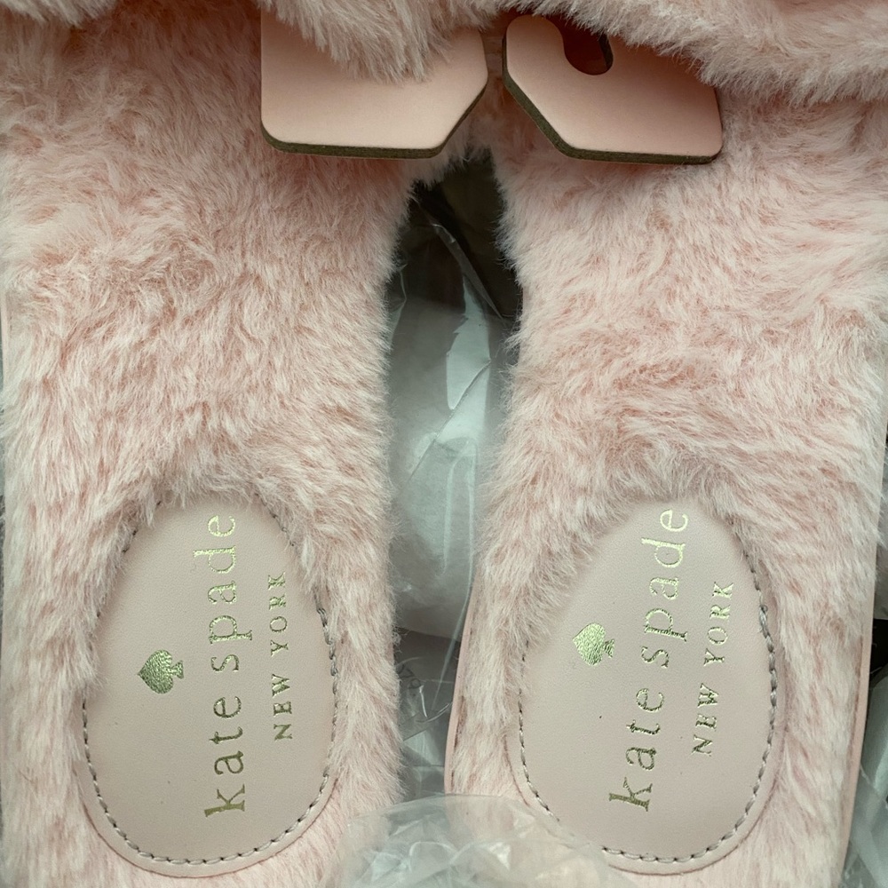 Kate Spade fuzzy slippers